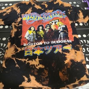 Hand acid washed Aerosmith t shirt
